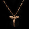 Men's Gold Angel Pendant Necklace