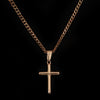 Men's Gold Cross Pendant Necklace