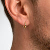 Men's Gold Huggies / Hoop Earrings Set (925 Sterling Silver)