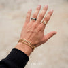 Men's Gold Cuban Bracelet + Gold Rope Bracelet Set