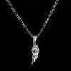 Men's Silver Angel Wing Pendant Necklace